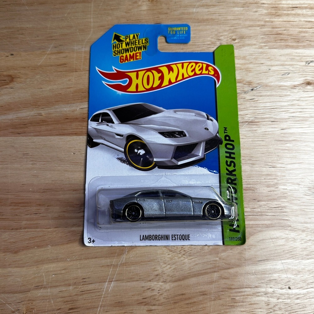 Hot Wheels 2014 HW Workshop Lamborghini Estoque Silver 197/250 HW All Stars